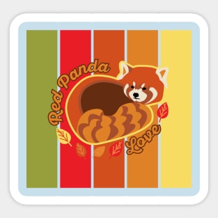 Red Panda Love 2.0 Sticker